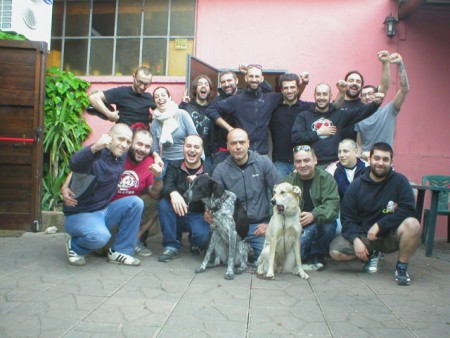 Con i compagni di Terni al Csa Cimarelli, Hasta Siempre